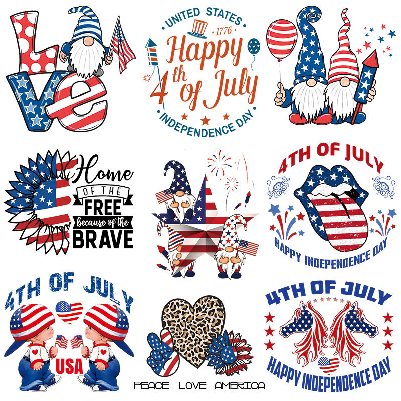 Wholesale Colorful Independence Day Hot Stamps