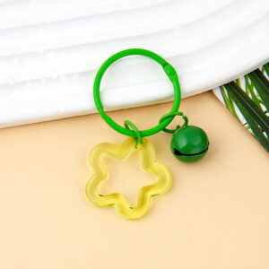 Green transparent five-pointed star 3cm circlip 14mm bell