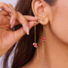 Wholesale Crawling Santa Claus Tassel Long Asymmetrical Snowflake Earrings
