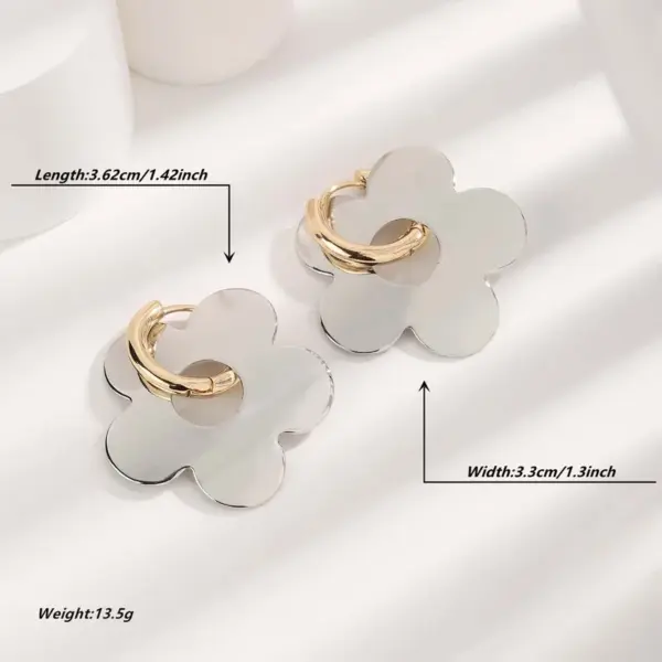 Vacuum Plating Real Gold Plated 18K Gold Flower 304 Stainless Steel Copper Cute Sweet Waterproof Non Tarnish Ear Studs
