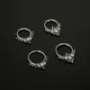 Wholesale 1 Piece 316L Stainless Steel Zircon Nose Rings & Studs Round Waterproof Non Tarnish Surgical Steel Nose Rings & Studs