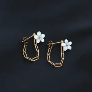Wholesale PVD Coated Real Gold Plated 18K Gold 304 Stainless Steel Waterproof Non Tarnish Earrings Ear Studs