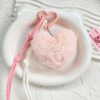 oly-63eac171283d309600733b51000579ee Wholesale Spot Pink Plush Heart Miu Bag Hanging Girl Plush Pendant Keychain Leather Braided Rope Bag Pendant