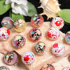 oly-63eb1a3b268e0bffb3d819186f172366 Wholesale Halloween DIY Beaded Pen Accessories Bloody Rose Skull Printed Round Beads Car Hangers Mobile Phone Chain Beads Scattered Beads