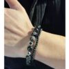 Wholesale Obsidian Cross Bracelet Live Selling Chinese Black Eight Billiards Bracelet Cat's Eye Beaded Student Party Bracelet