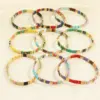 Wholesale Hawaiian Bohemian Streetwear Square Copper Beaded Stoving Varnish Plating 18k Gold Plated Bracelets