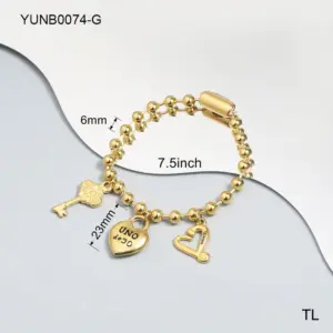 PVD Coated Real Gold Plated 18K Gold Solid Color 304 Stainless Steel Simple Style Streetwear Waterproof Non Tarnish 304 Stainless Steel Bracelets