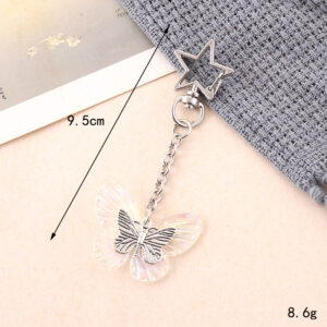 K4607 acrylic butterfly pendant five-pointed star buckle ab color / Small pendant