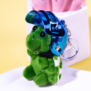 Colorful blue three-level head + turtle / Hanging lobster clasp