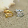 Wholesale PVD Coated Real Gold Plated 18K Gold Dolphin 304 Stainless Steel Cute Vacation Beach Waterproof Non Tarnish Rings