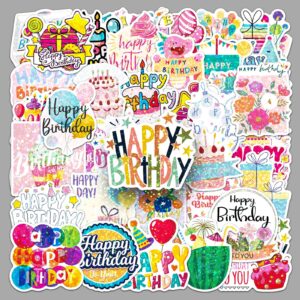 Wholesale 50 Glitter Laser Happy Birthday Stickers