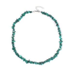 Green irregular gravel necklace