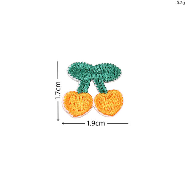 Wholesale Cute Tapes Embroidered Cartoon Ironing Flowers Cherry Embroidered Cloth Stickers for Doll Clothing DIY Hand Account Mini Patch Stickers