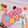 Wholesale Ballpoint pen beaded accessories fun stationery diy cartoon jewelry PVC summer detachable beads in stock