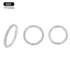 Wholesale G23 Titanium Embedded Zirconia Seamless Simple Personality Piercing Ear Bone Ring Nose Ring Body Piercing Round Design Unisex