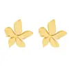 Wholesale French Style Geometric Plating 304 Stainless Steel No Inlaid 18K Gold Plated Earrings