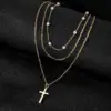 Wholesale Simple Style Classic Style Cross Alloy Wholesale Layered Necklaces