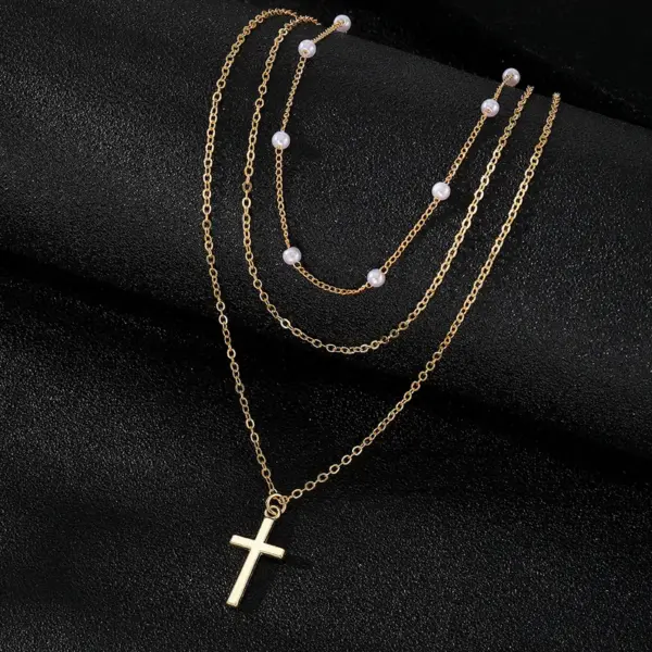 Wholesale Simple Style Classic Style Cross Alloy Wholesale Layered Necklaces