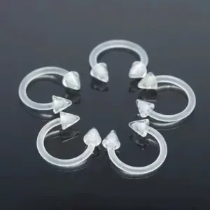 Transparent Pointed Nose Ring / 1.2x10x3mm