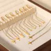 Wholesale PVD Coated Real Gold Plated 18K Gold Hexagram Moon 304 Stainless Steel Simple Style Classic Style Waterproof Non Tarnish Drop Earrings