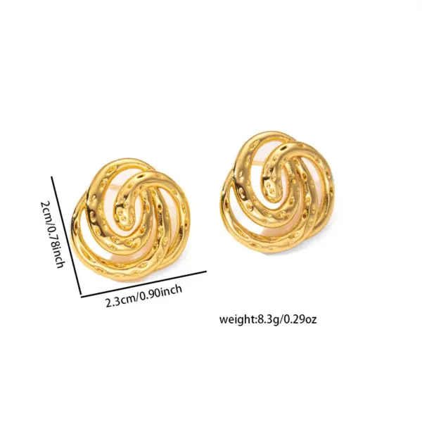 Wholesale Heart Shape Flower Spiral Titanium Steel Elegant Waterproof Non Tarnish Surgical Steel Ear Studs