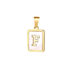 Gold / Letter F without Chain
