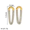 Wholesale PVD Coated Real Gold Plated 18K Gold Geometric 304 Stainless Steel IG Style Waterproof Non Tarnish Earrings