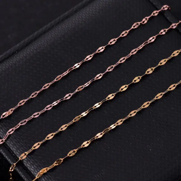 Wholesale PVD Coated Real Gold Plated 18K Gold Geometric Stainless Steel Basic Waterproof Non Tarnish Titanium Steel Necklace