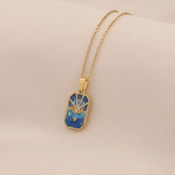 Ion Plating (IP) 18K Gold Real Plated Heart Shape Fish 304 Stainless Steel Vintage Style Waterproof Non Tarnish Pendant Necklace