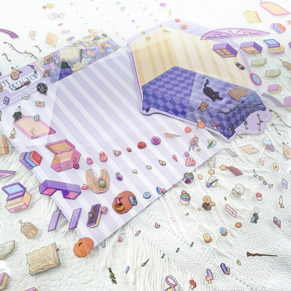 Wholesale Tarot Makeup Table Landscaping Stickers Visual 3D Stereo DIY Handbook Stickers Miniature Scene Creative Toys