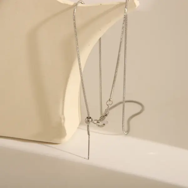 Wholesale Jewelry Basic Commute Solid Color 304 Stainless Steel 18K Gold Plated Necklace