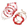 Wholesale Red polymer clay strawberry pearl girl's bracelet