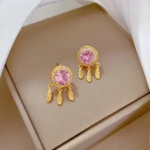 D120 Earrings [Silver Needle Copper Gold Plating]]