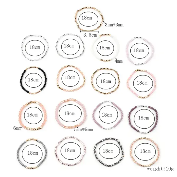 Simple Style Geometric Beaded Crystal Beaded Bracelets Wholesale