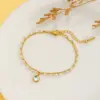 PVD Coated Real Gold Plated 18K Gold Rabbit Sun Heart Shape Titanium Steel Sweet Waterproof Non Tarnish Titanium Steel Bracelets
