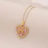 Wholesale PVD Coated 18K Gold Real Gold Plated Heart Shape Bow Knot 304 Stainless Steel Cute Romantic Waterproof Non Tarnish 304 Stainless Steel Lobster Trigger Clasp Closure Pendant Necklace