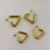 1 Pair IG Style Classic Style Solid Color Plating 304 Stainless Steel 14K Gold Plated Stainless Steel Earrings