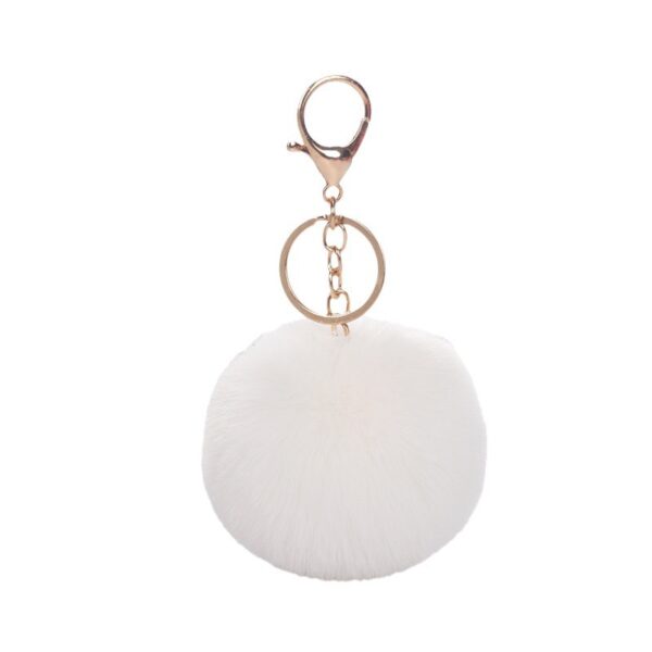 Wholesale Factory spot wholesale imitation rabbit fur ball key chain pendant ladies luggage ornaments artificial fur ball jewelry accessories
