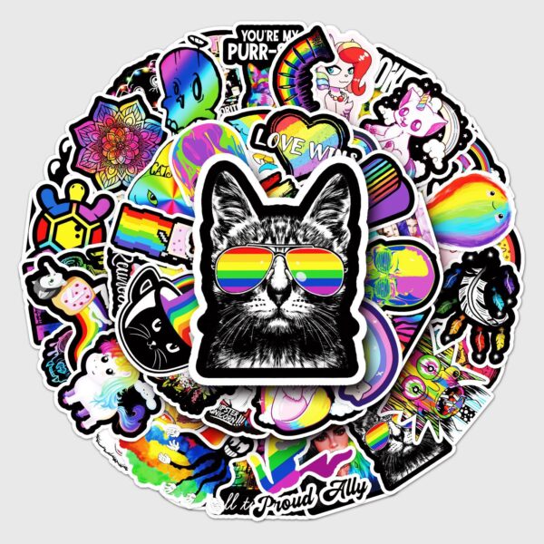 Wholesale 50 color notebook diy personality graffiti hand account scooter car motorcycle foreign trade decoration stickers