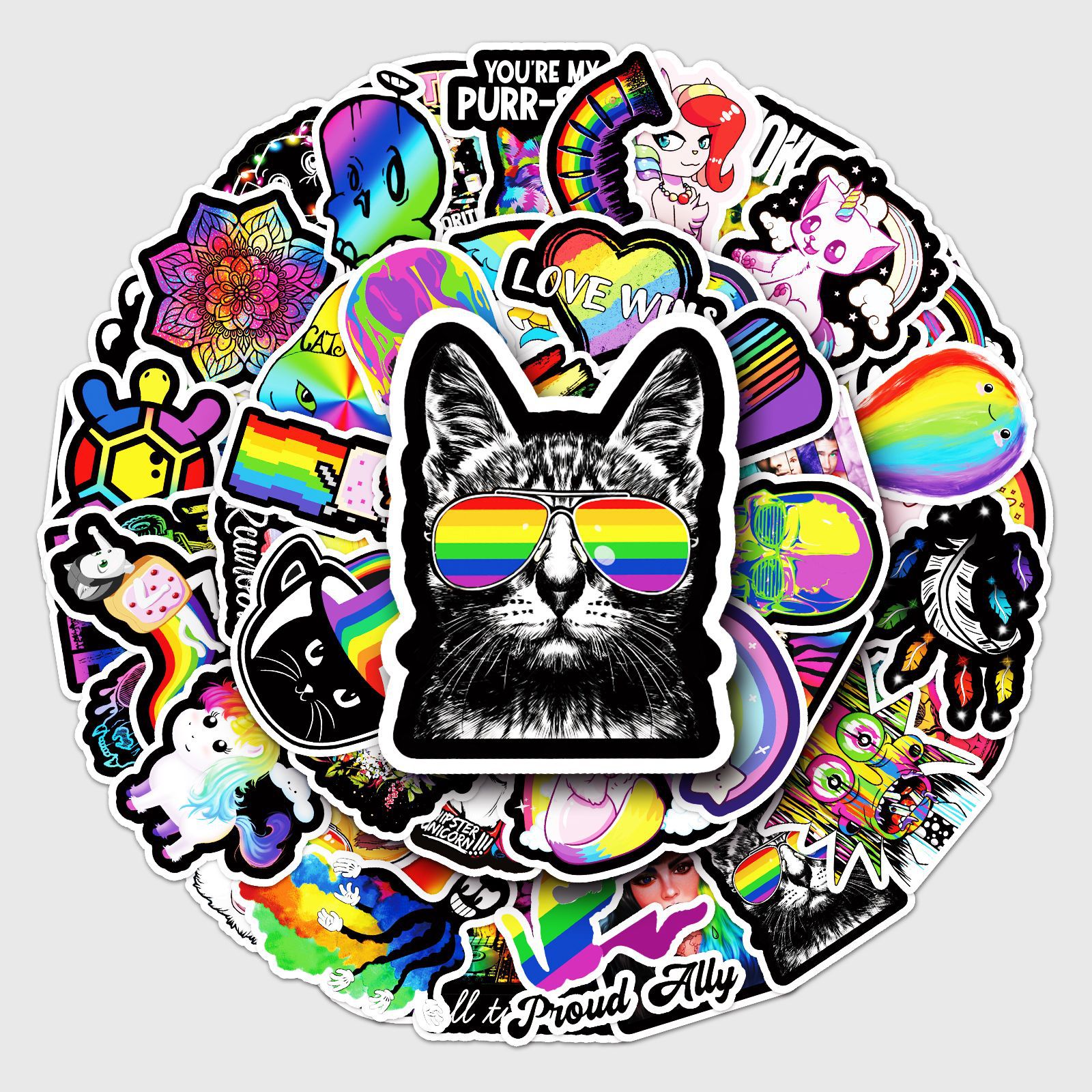Wholesale 50 color notebook diy personality graiti hand aount scooter car motorcycle foreign trade decoration stickers