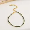 Wholesale Stainless Steel 18K Gold Plated Zirconia Stone Simple Fashion Bracelet Elegant Luxury Women's Style Multi-Color Gold Chain