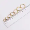 303 Stainless Steel Circle Electroplating No Inlaid Golden Plated Simple Style Plating Gold Earrings