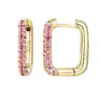 1 Pair Elegant Rectangle Plating Inlay Copper Zircon White Gold Plated Gold Plated Earrings