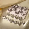 Wholesale 1 Pair Casual Classic Style C Shape U Shape Irregular Plating 304 Stainless Steel Earrings Ear Studs
