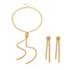 Wholesale Ion Plating (IP) 18K Gold Plated Knot 304 Stainless Steel Elegant Streetwear Waterproof Non Tarnish Earrings Necklace