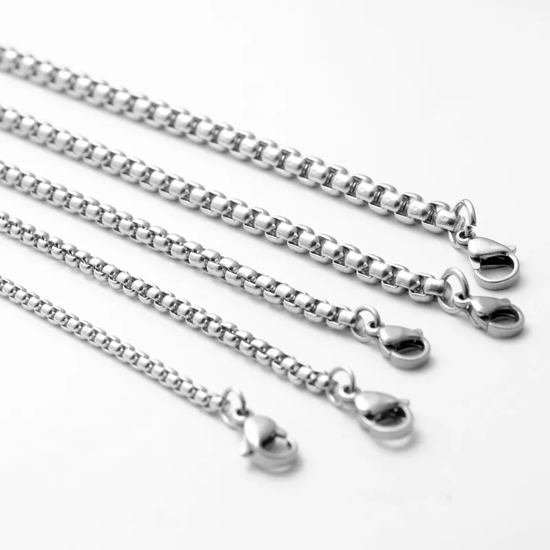 Wholesale Simple Style Geometric Solid Color Titanium Steel Plating Necklace 1 Piece