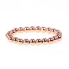 Wholesale New Popular Beaded Stretch Bracelets Color Preservation Plating 8mm Copper Bead Bracelet Wholesale