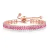 Wholesale Glam Rectangle Copper Plating Zircon Bracelets
