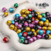 Wholesale Acrylic frosted textured paint snowflake Christmas colored beads