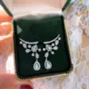 Wholesale Fashion Pear Shaped Inlaid Zircon Copper Earrings Wholesale